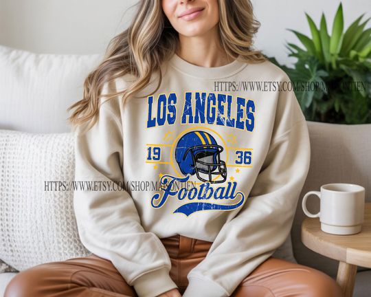 Discover Los Angeles Football sweatshirt, Los Angeles Football Fan Tee, Los Angeles Football Game Day Apparel, Vintage Football Tee