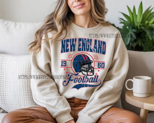 New England Football sweatshirt crewneck tshirt, New England Football Fan Tee, New England Football Game Day Apparel, Vintage Football Tee