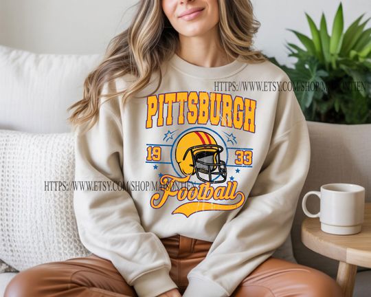Pittsburgh Football sweatshirt crewneck tshirt, Pittsburgh Football Fan Tee, Pittsburgh Football Game Day Apparel, Vintage Football Tee