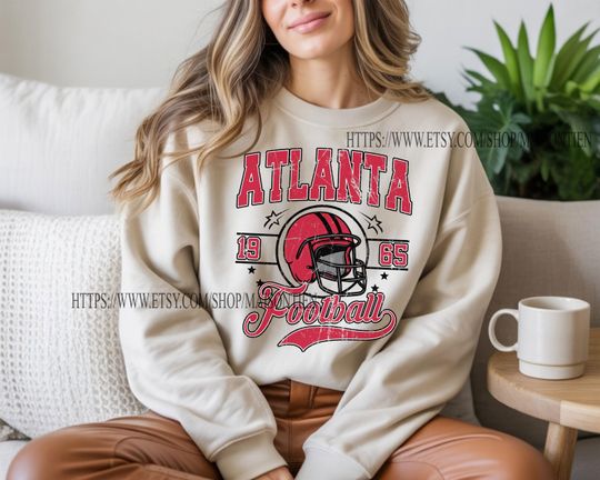Discover Atlanta Football sweatshirt crewneck tshirt, Atlanta Football Fan Tee, Atlanta Football Game Day Apparel, Vintage Football Tee