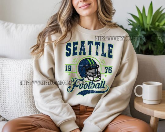 Discover Seattle Football sweatshirt crewneck tshirt, Seattle Football Fan Tee, Seattle Football Game Day Apparel, Vintage Football Tee