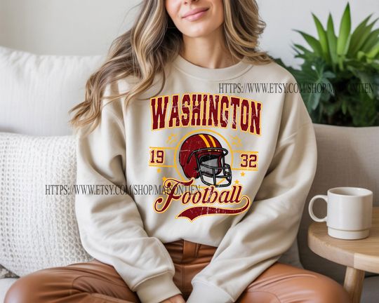 Washington Football sweatshirt crewneck tshirt, Washington Football Fan Tee, Washington Football Game Day Apparel, Vintage Football Tee