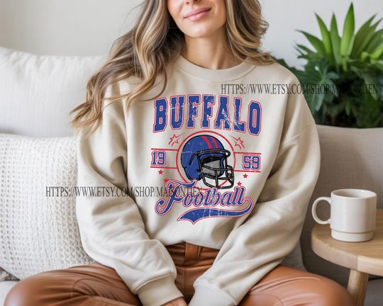 Discover Buffalo Football sweatshirt crewneck tshirt, Buffalo Football Fan Tee, Buffalo Football Game Day Apparel, Vintage Football Tee