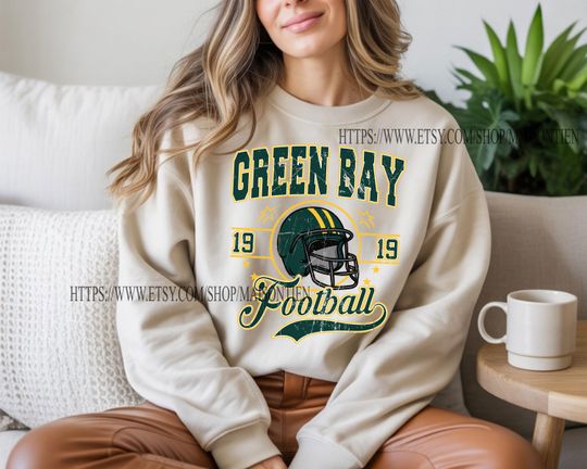Discover Green Bay Football sweatshirt crewneck tshirt, Green Bay Football Fan Tee, Green Bay Football Game Day Apparel, Vintage Football Tee