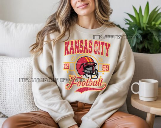 Discover Kansas City Football sweatshirt crewneck tshirt, Kansas City Football Fan Tee, Kansas City Football Game Day Apparel, Vintage Football Tee