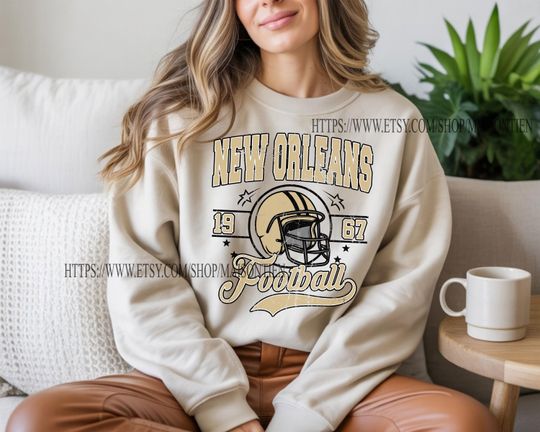 Discover New Orleans Football sweatshirt crewneck tshirt, New Orleans Football Fan Tee, New Orleans Football Game Day Apparel, Vintage Football Tee