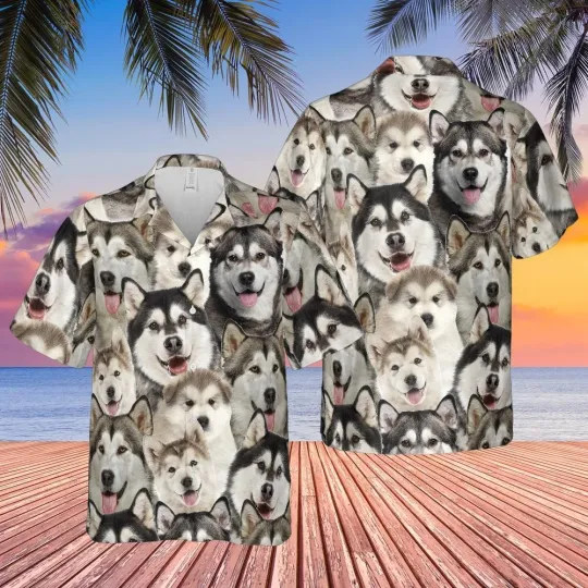 Discover Alaskan Malamute Hawaiian Shirt Dog Lover Aloha Summer Vacation Top