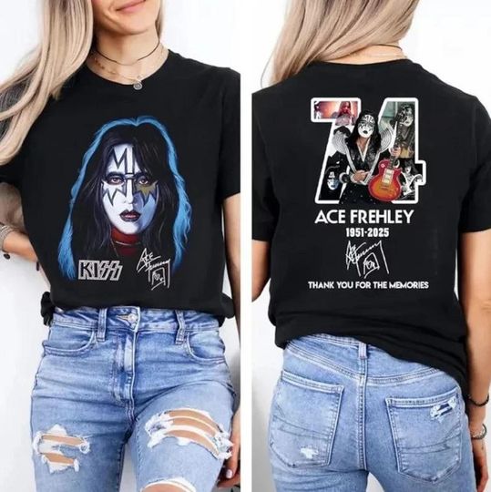 Discover Ace Frehley Kiss Tribute 2 Sided Shirt, Ace Frehley  19512025 Thank You
