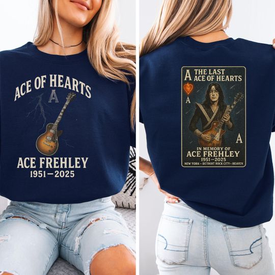 Discover Ace Frehley Sweatshirt, Ace Frehley, Ace Frehley The Spaceman, Rip Ace Frehley, Vintage 90s Kiss Ace Frehley Shirt