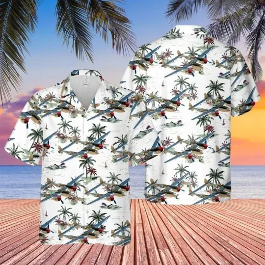 Discover Us Air Force Lockheed P 38 Lightning Hawaiian Shirt