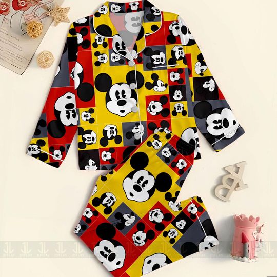 Discover Mickey Classic Emotion Unisex Satin Pajamas Set, Spooky Season Pajamas