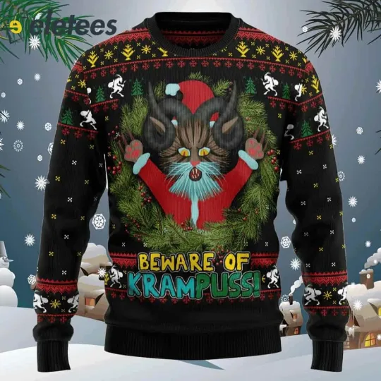 Discover Krampuss Cat Ugly Christmas Sweater STW1AA0E