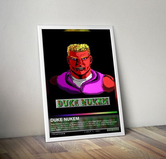 Discover Duke Nukem Poster Print | Duke Nukem Cover | Gaming Poster| Gaming Decor | Video Game Poster | Gaming Gift | Video Game Print