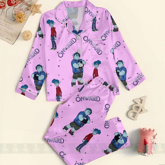Discover Onward Unisex Satin Pajamas Set, Spooky Season Pajamas