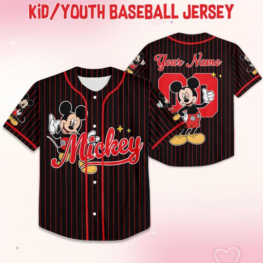 Discover Custom Mickey Mouse Baseball Jersey: Disneyland Matching Outfit