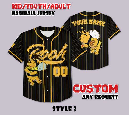 Discover Custom Winnie the Pooh Baseball Jersey: Disneyland Fan Gift