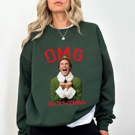The Elf Christmas Santa's Coming I Know Him Gift Sweashirt, Buddy the Elf I Know Him Christmas Shirt, Buddy Elf Merry Christmas, Xmas