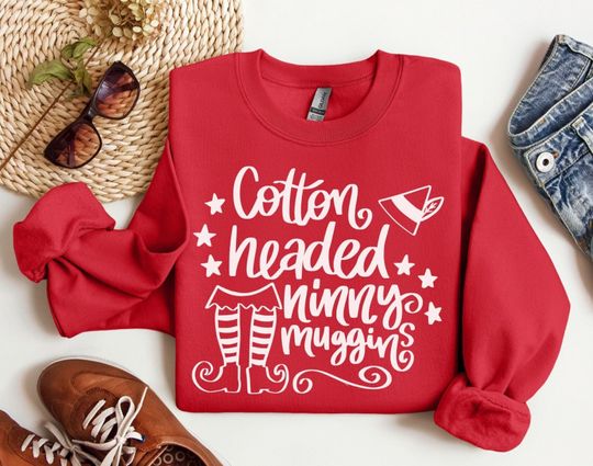 Discover Christmas Cotton Headed Ninny Muggins Sweatshirt Classic Movie Shirt Funny Christmas Elf Tee Family Christmas Women's Holiday Shirt Sweater