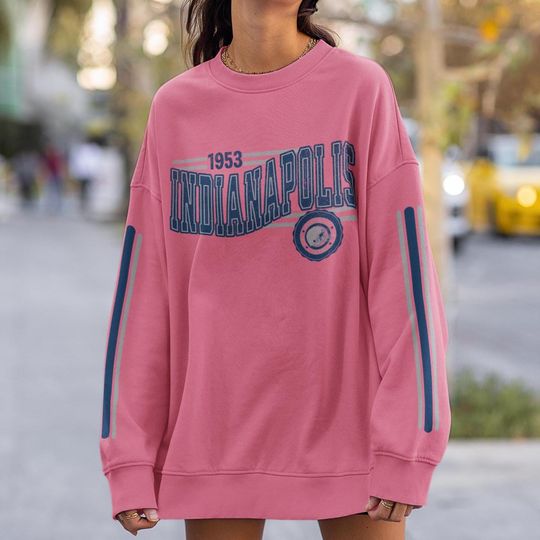 Discover Indianapolis Football Retro Crewneck Sweatshirt, Colt Retro Stripe Sleeve Sweatshirt, Indy Colt Unisex Shirt, Game Day Shirt, Colt Fan Gift