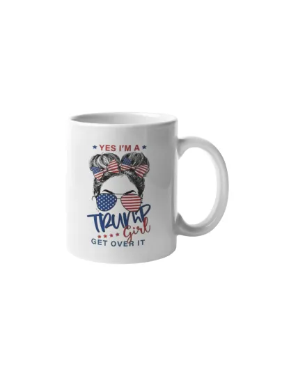 Discover Trump Mug Girl Coffee Donald 2024 Cup Tumbler Funny Gift 11 oz  MAGA Gift