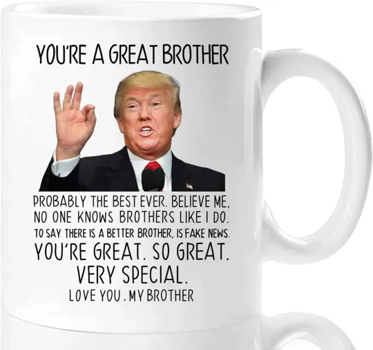 Discover Great Brother Mug - Funny Birthday, Christmas, Fathers Day Gift, 11oz Ceramic...