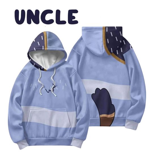 Discover Uncle Heeler 3D Cosplay Hoodie, Blue Dog Family Costume, Christmas Gifts, Christmas 3D Hoodie, Halloween Costume