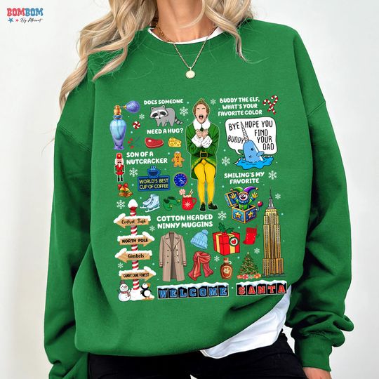 Christmas Buddy Elf Movie Sweatshirt, Elf Movie Quote Shirt, Buddy the Elf Shirt, Elf Christmas Movie Shirt, Buddy the Elf Sweatshirt