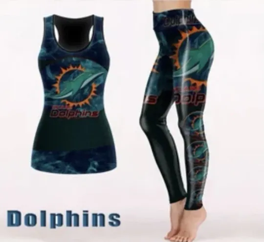 Discover Women’s Football Seamless Yoga Tank Top & Leggings Set