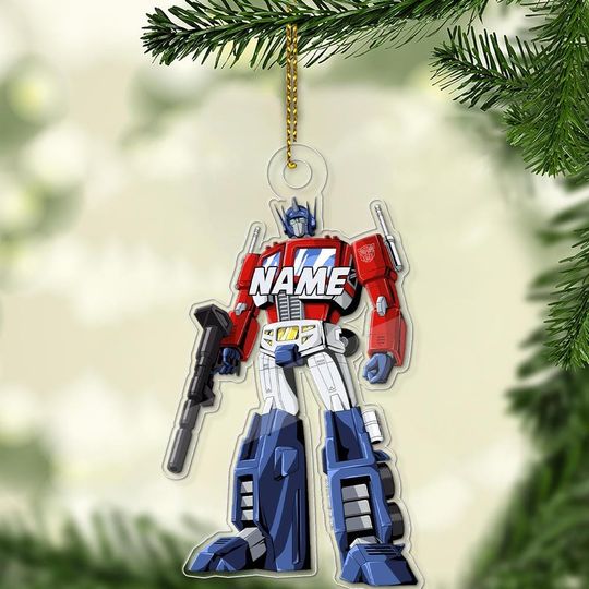 Custom Name Transformers Acrylic Ornament Optimus Prime Autobots Ornament Transformers Ornament Robot Ornament Transformers Gifts
