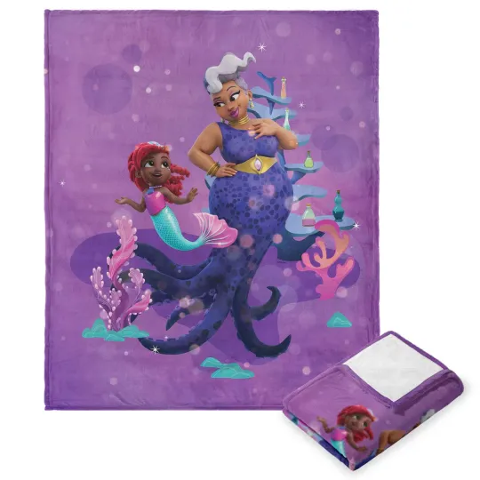 Discover Disney The Little Mermaid Ariel And Ursula Purple Fleece Blanket