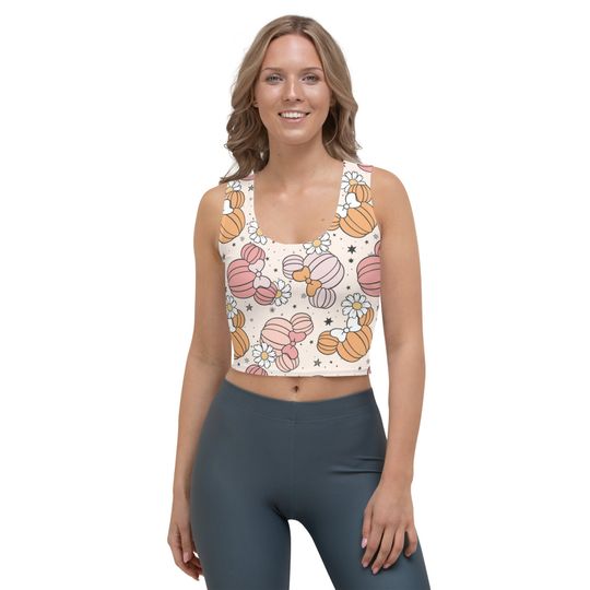 Discover Halloween Pumpkin 3D Crop Tank Top for Womens