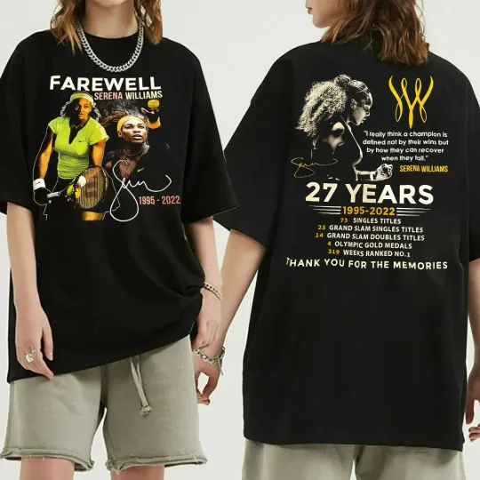 Discover Serena Williams Farewell 1995-2022 3D T-Shirt