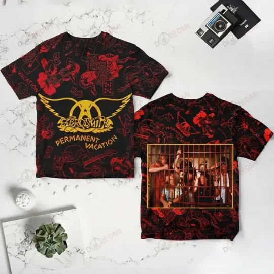 Discover Vintage Aerosmith Permanent Vacation 3D T-Shirt