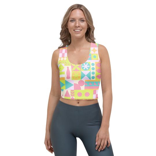 Discover Blair Inspired Pastel Small World Crop Top