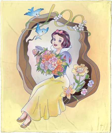Discover Snow White Disney 100 Holiday DisneyFriends Christmas Fleece Blanket