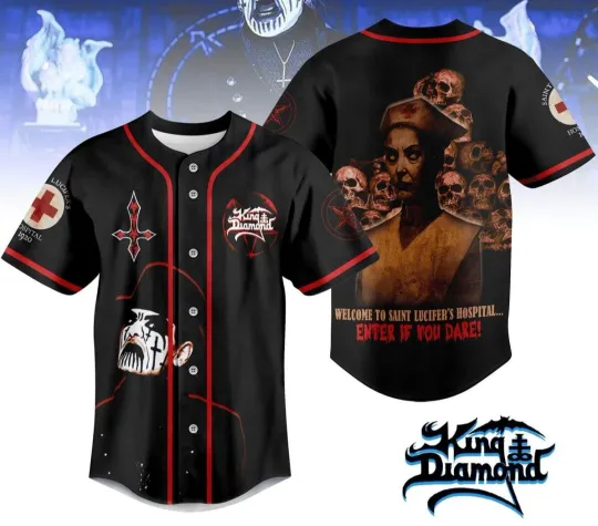 Discover King Of Diamond Welcome Ti Saint Lucifer’s Hospital Baseball Jersey