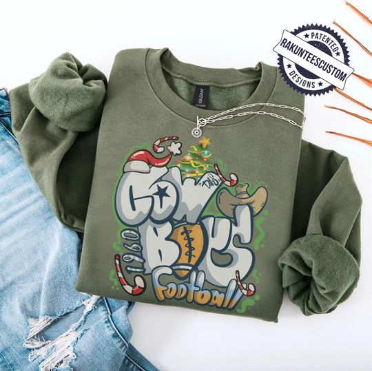 Discover Dallas Football Christmas Sweatshirt: Xmas Graffiti Shirt
