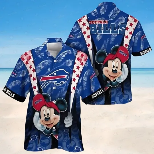 Discover Buffalo Bills Blue and Red Star Hawaiian Shirt