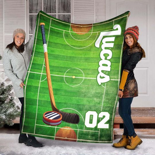Discover Personalized Hockey Blanket, Custom Hockey Number & Name Blanket