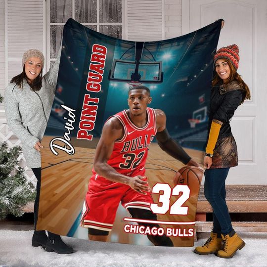 Discover Customized Basketball Player Photo Blanket With Name & Number, Custom Basketball Blanket