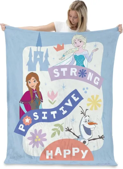 Discover Disney Frozen, Strong Positive Holiday DisneyFriends Christmas Fleece Blanket