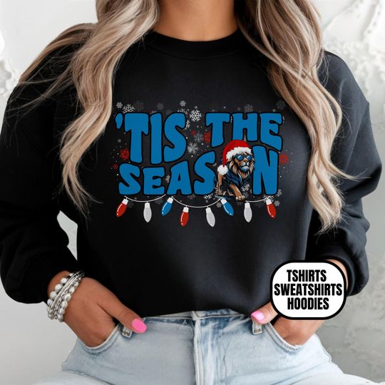 Christmas Detroit Football Apparel Mens & Womens Sweatshirts, Gift For Sports Fan, Game Day Outfit, Tis the Season