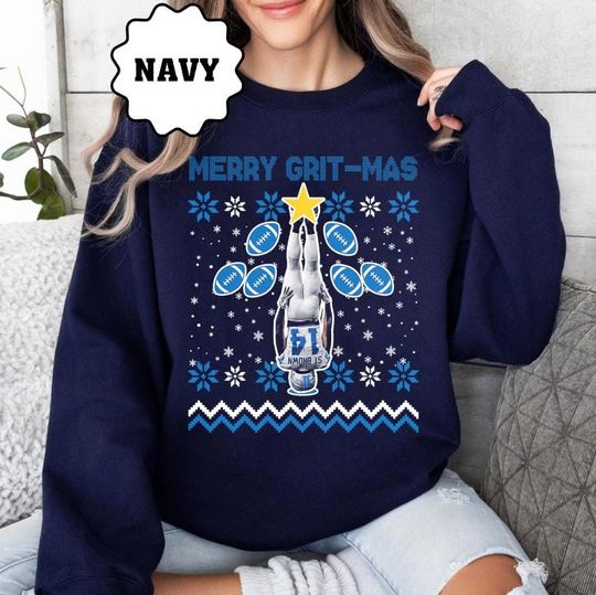 Amon-Ra St Brown Funny Merry Grit-Mas Sweatshirt, Detroit Football Ugly Pattern Retro Hoodie, Football Game Day Sweatshirt, Christmas Gifts