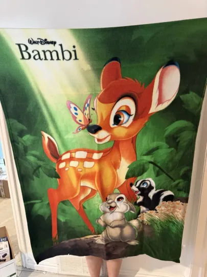 Discover Disney Bambi Baby Fleece Blanket, Disney Fleece Blanket, Cartoon Fleece Blanket