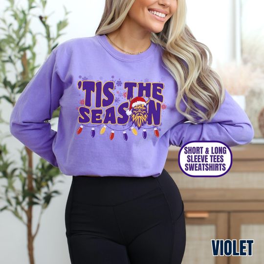 Discover Comfort Colors Christmas Minnesota Football Apparel, Tee Crewneck Sweatshirt Mens & Womens Gift For Sports Fan Game Day Gear, Tis the Season