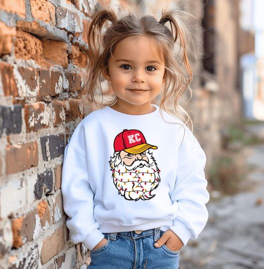 Discover Youth Kansas City Santa Sweatshirt: Football Christmas