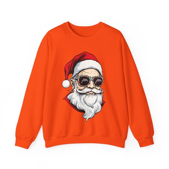 Discover Miami Football Santa Sunglasses Sweatshirt, Miami Christmas, Christmas Pullover, Christmas Football Crewneck, Miami Cozy Shirt