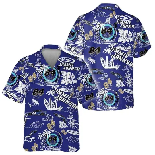 Discover Jimmie Johnson NASCAR Racing Floral Hawaiian Shirt