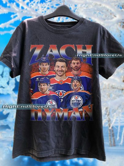 Discover Zach Hyman Shirt Ice Hockey American Professional Hockey Championship Sport Merch Vintage Sweatshirt Hoodie Graphic Tee Gift Fans