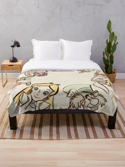 Discover Disney Alice In Wonderland And Friends Cozy Fleece Blanket